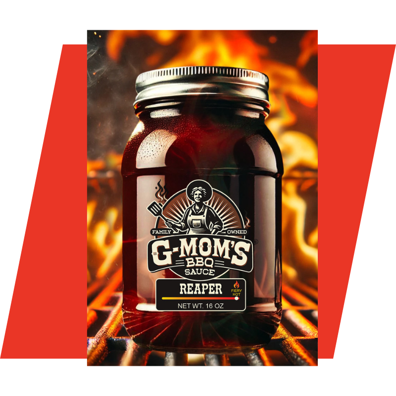 Gmoms reaper bbq sauce on a hot grill.